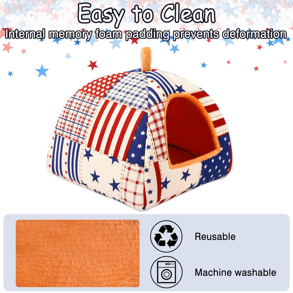 PETKNOWS guinea pig bed interior shows soft plush cushion for warm, secure naps.