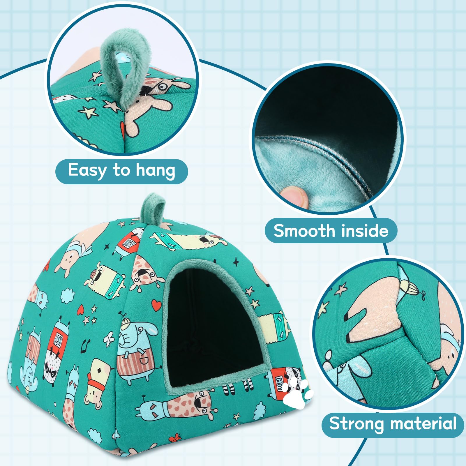 PETKNOWS Guinea Pig Bed inner cushion demonstrates durable PP cotton that holds shape