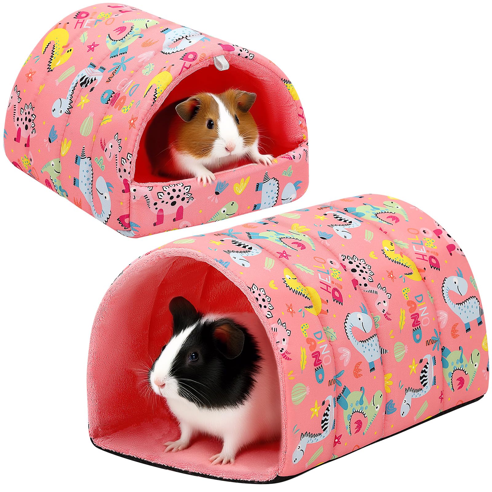 PETKNOWS guinea pig hideout with bed and tunnel assembly for private space and exercise.