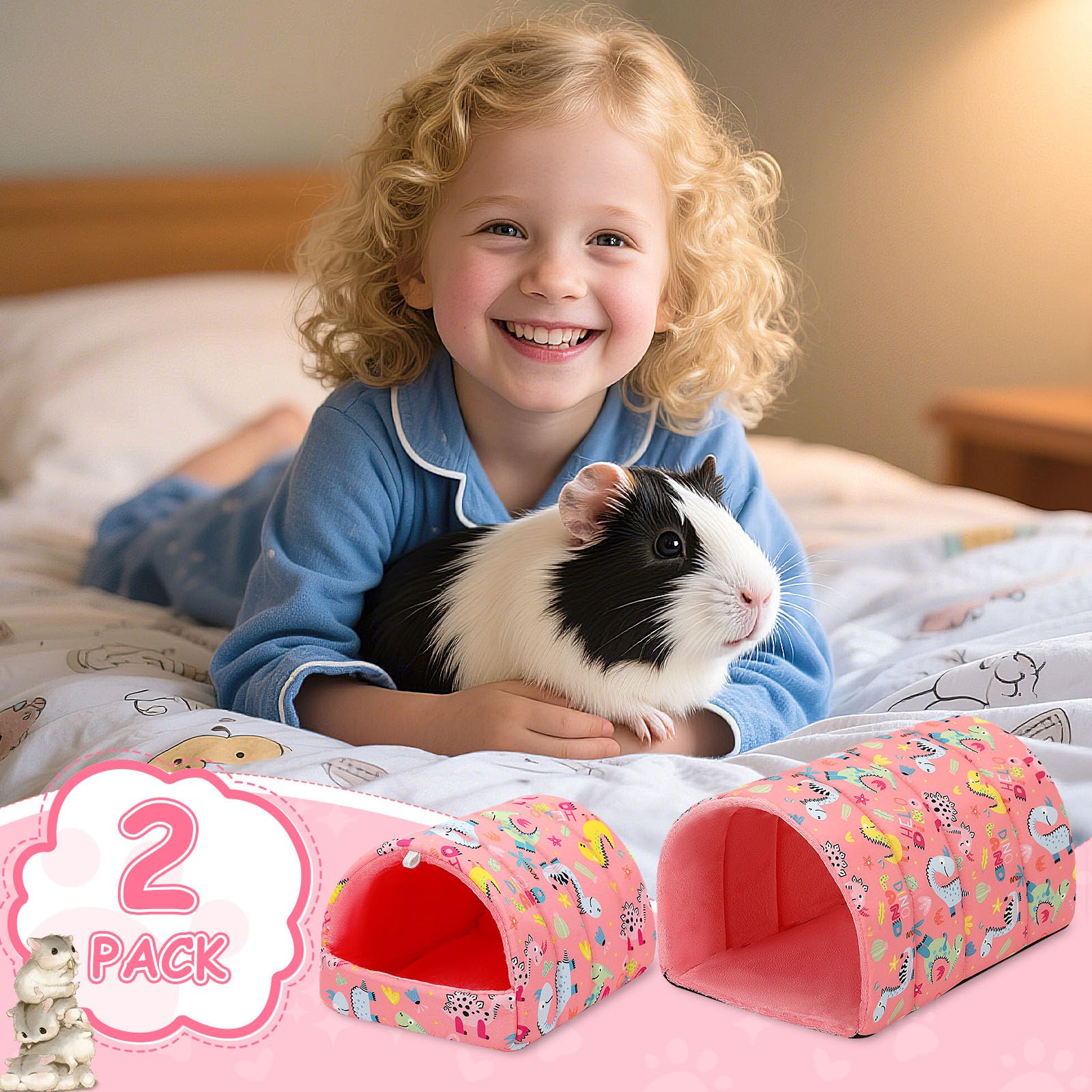 PETKNOWS guinea pig hideout size and dimensions for proper fit.