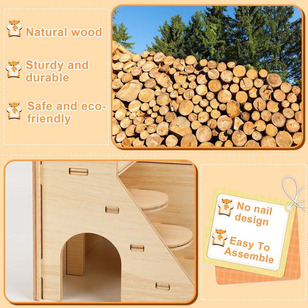 PETKNOWS hamster stairs enable interactive climbing and bonding time.