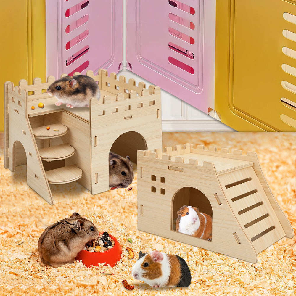 PETKNOWS natural wood finish blends warmly with cage interiors.
