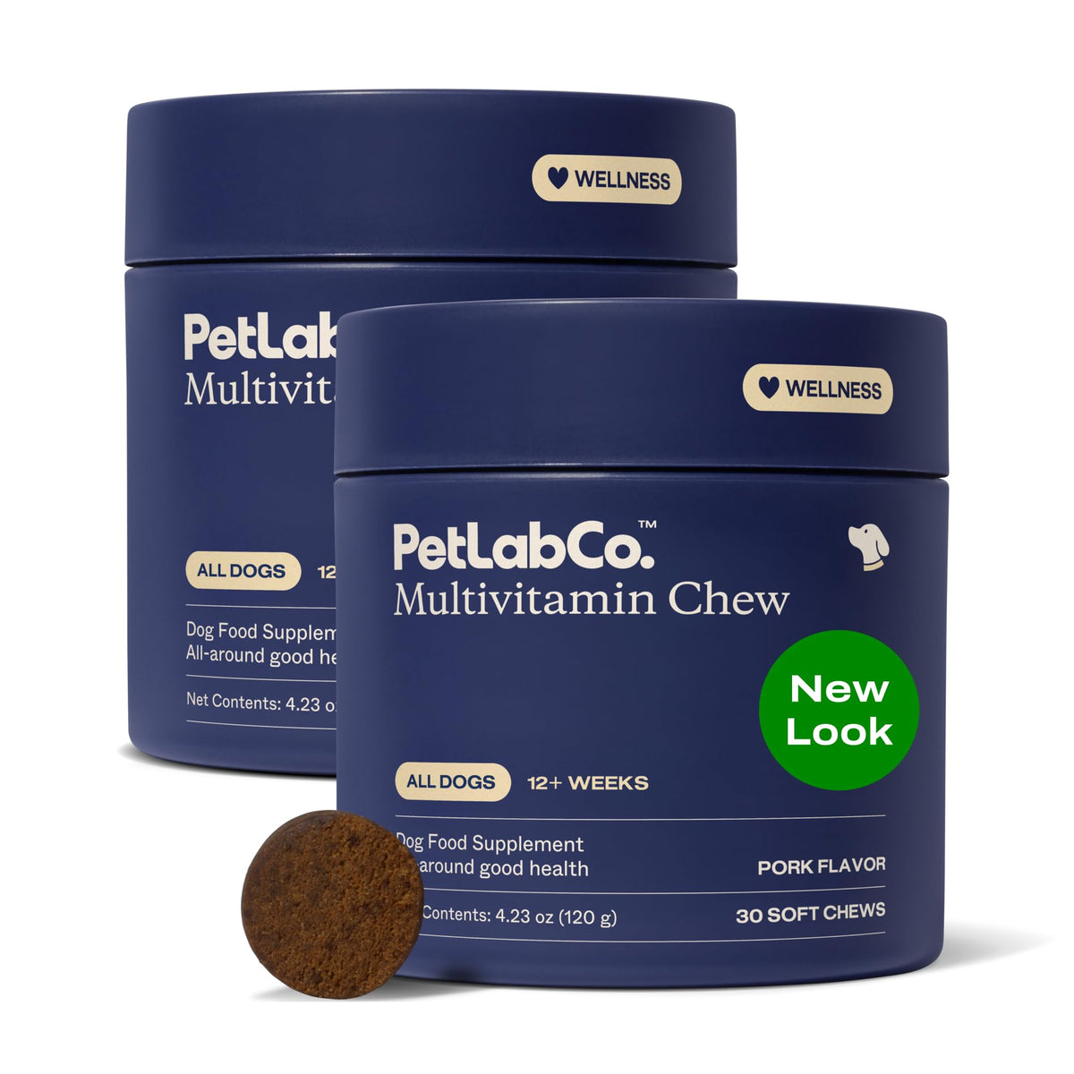 PetLab Co 22-in-1 dog multivitamin bottle pour shows convenient daily immune and wellness support