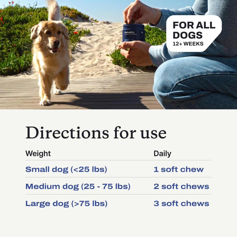 PetLab Co Joint Care Chews packaging opening showing NASC-aligned standards.
