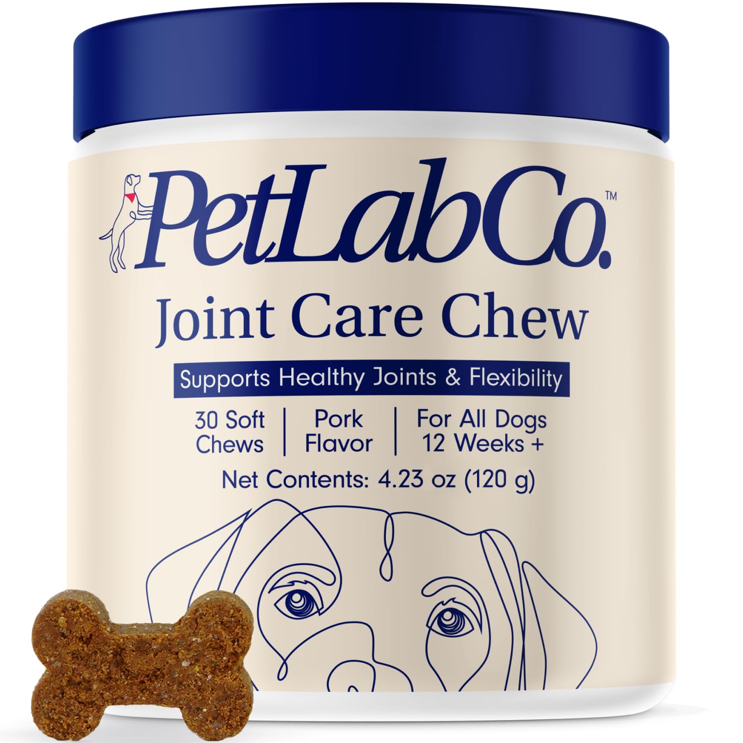 PetLab Co. Joint Care Chews packaging highlights premium ingredients for mobility.