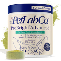 PetLab Co ProBright dog bottle showing easy daily use for fresh breath.