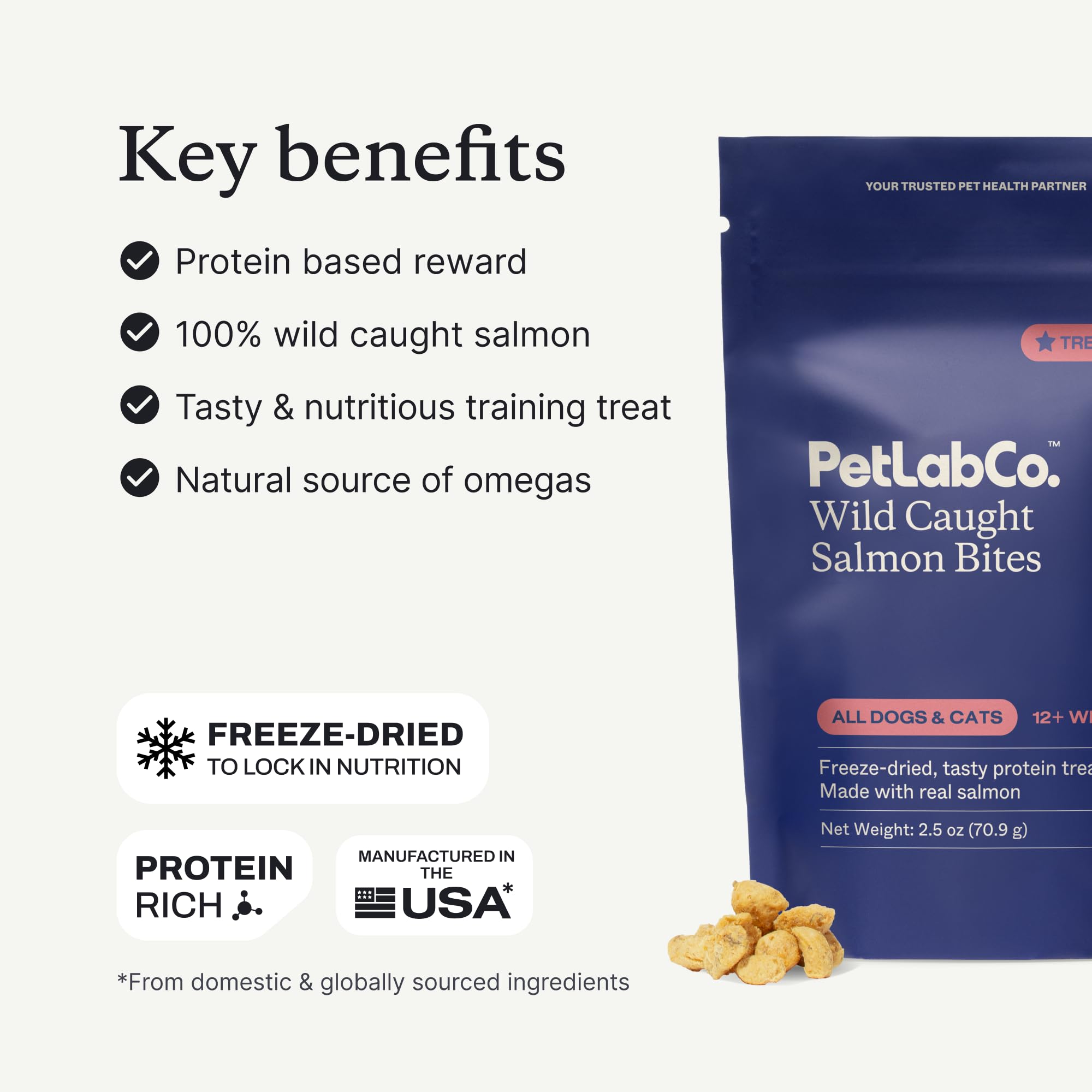 PetLab Co. treats beside probiotic chews hint at a two-step routine.