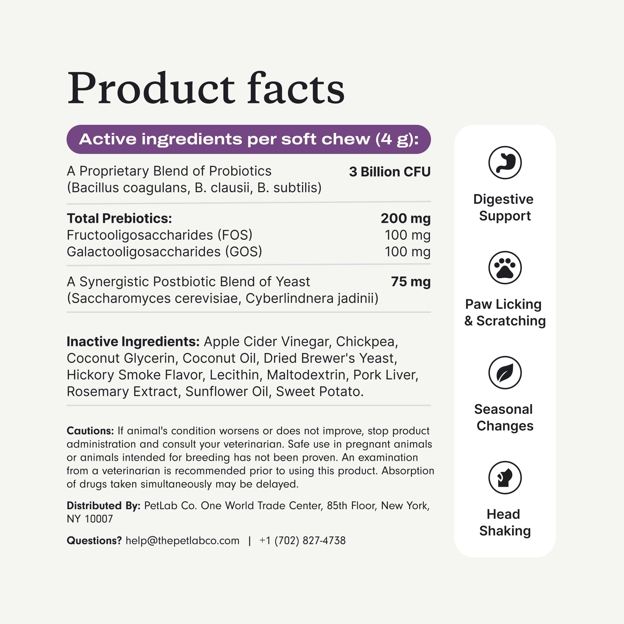 PetLab Co Probiotics for Dogs NASC-certified seal highlights rigorous standards