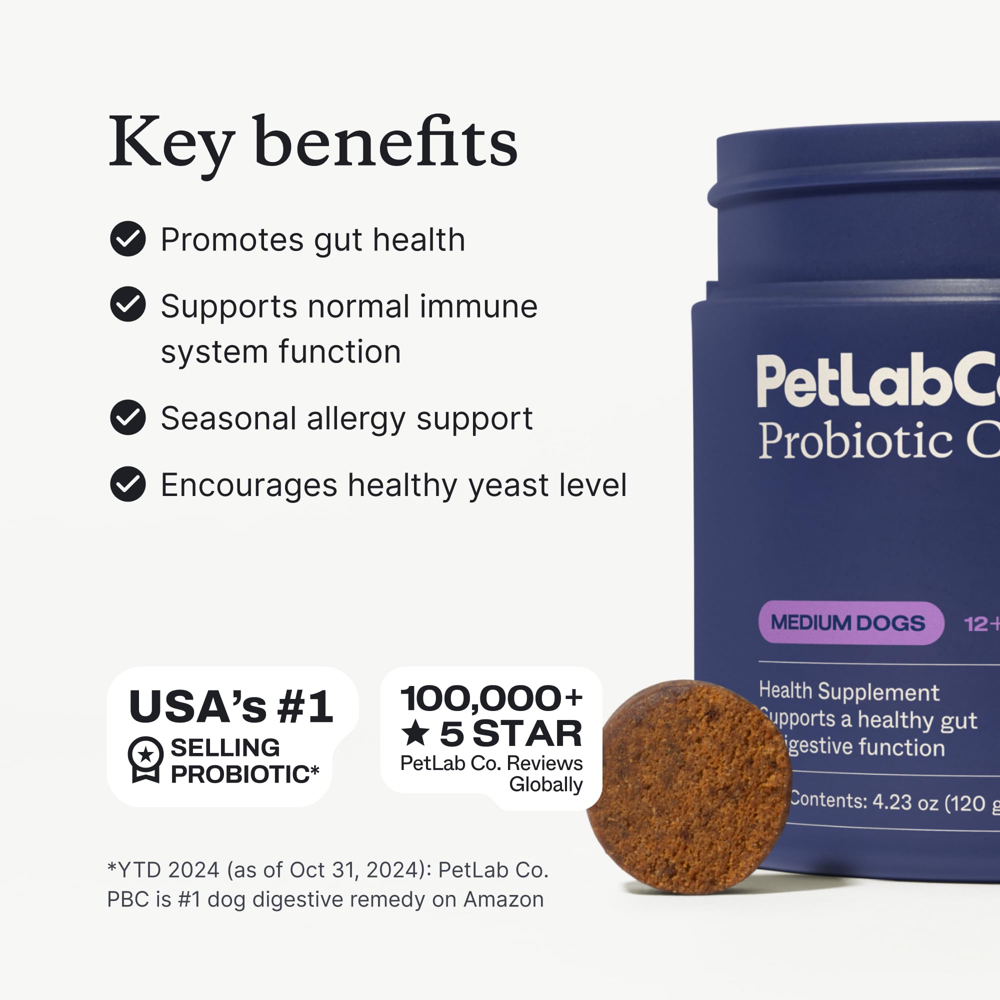 PetLab Co. probiotics ingredients pumpkin and inulin support digestion