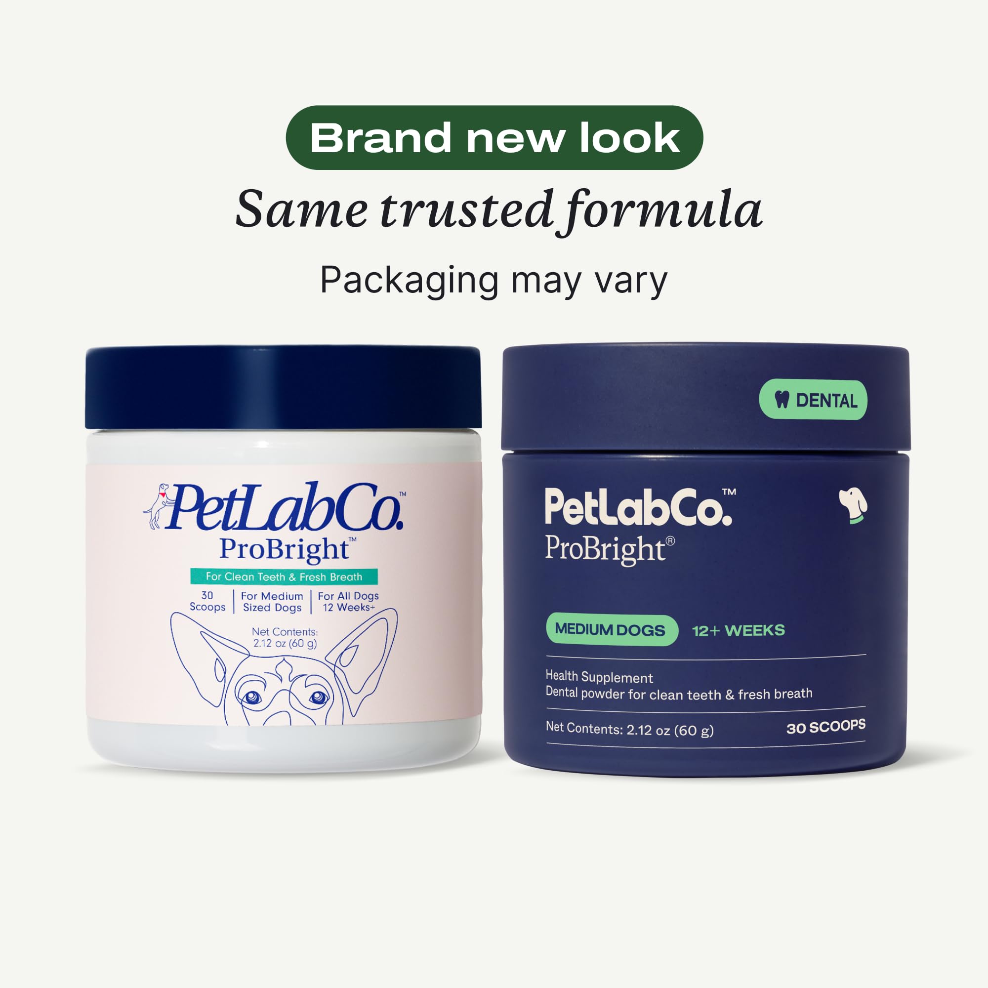 PetLab Co ProBright dosing scoop with XS and LG for precise daily use.