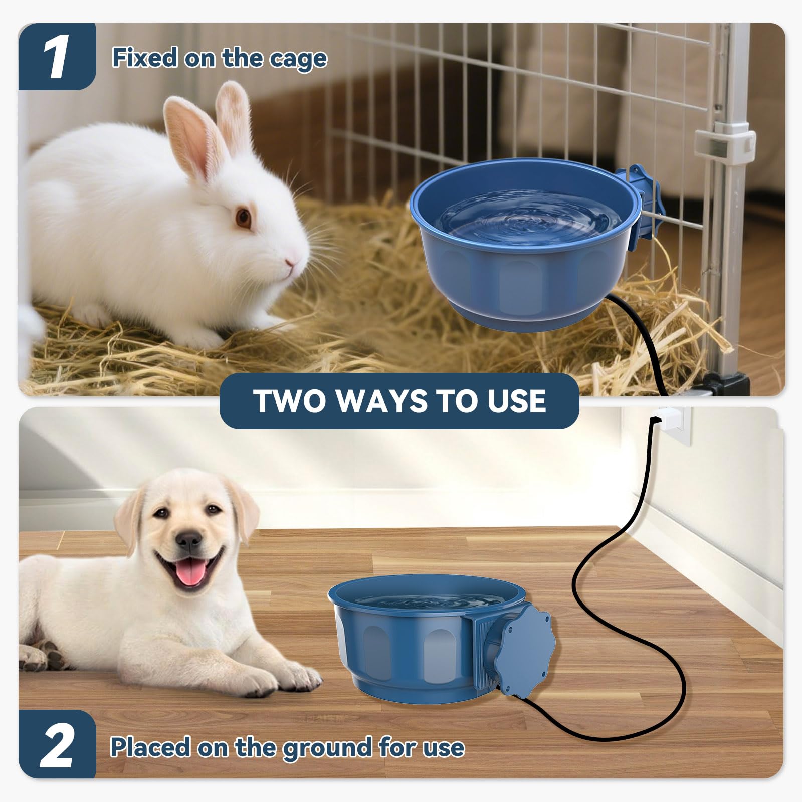 PETLESO BPA-free PP water bowl ensures safe hydration indoors.