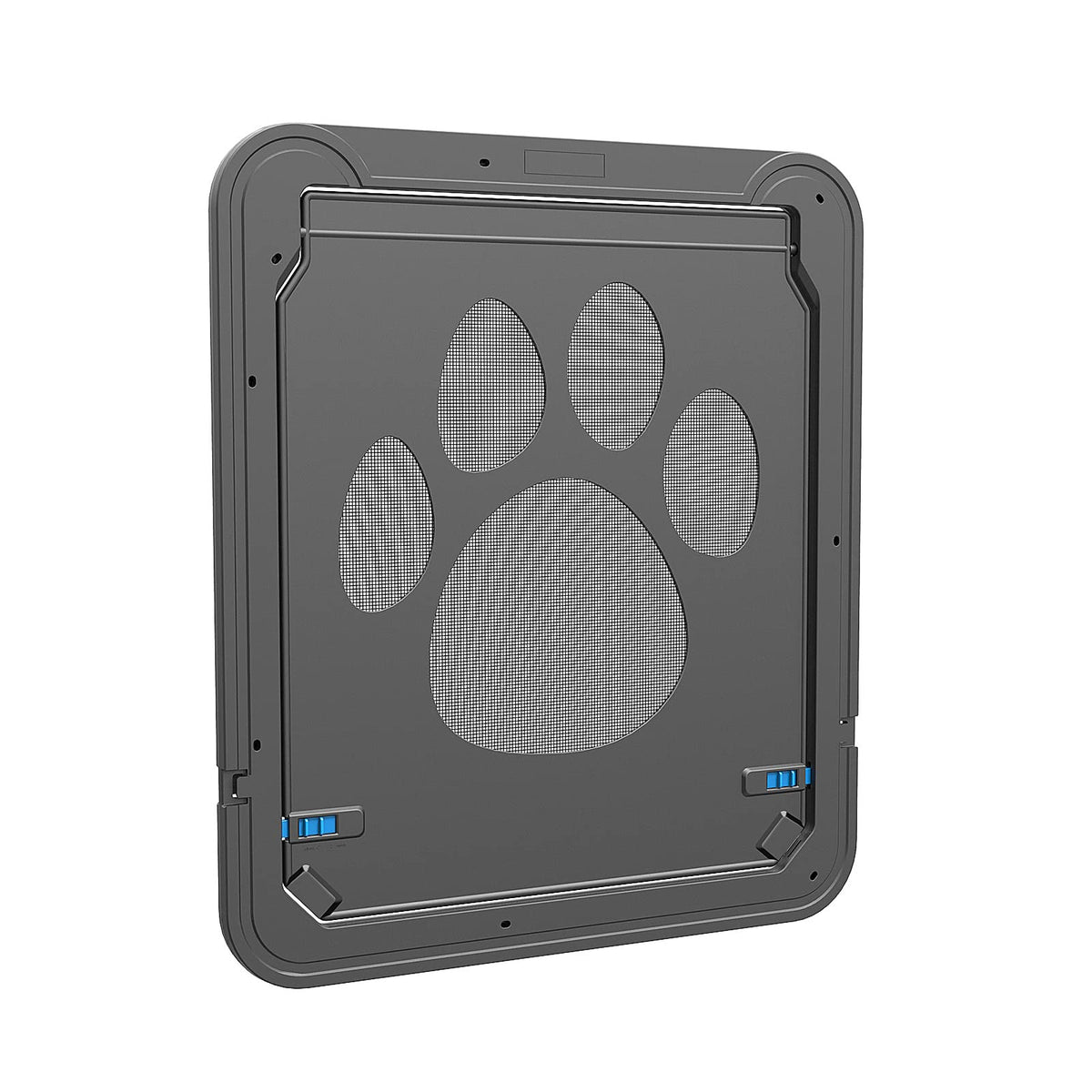 PETLESO dog door black screen outer frame shows sturdy mounting for doors