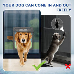 PETLESO dog door black two sliding locks for secure unsupervised use