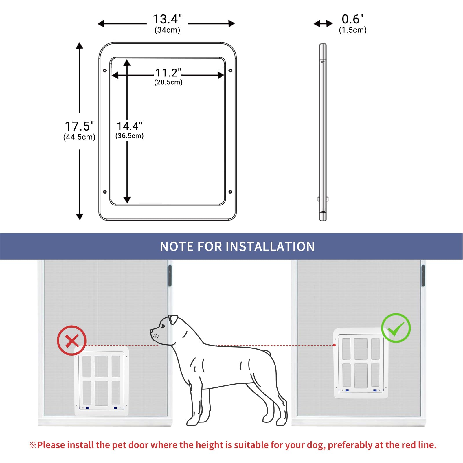 PETLESO dog door locking-mechanism provides secure control when needed