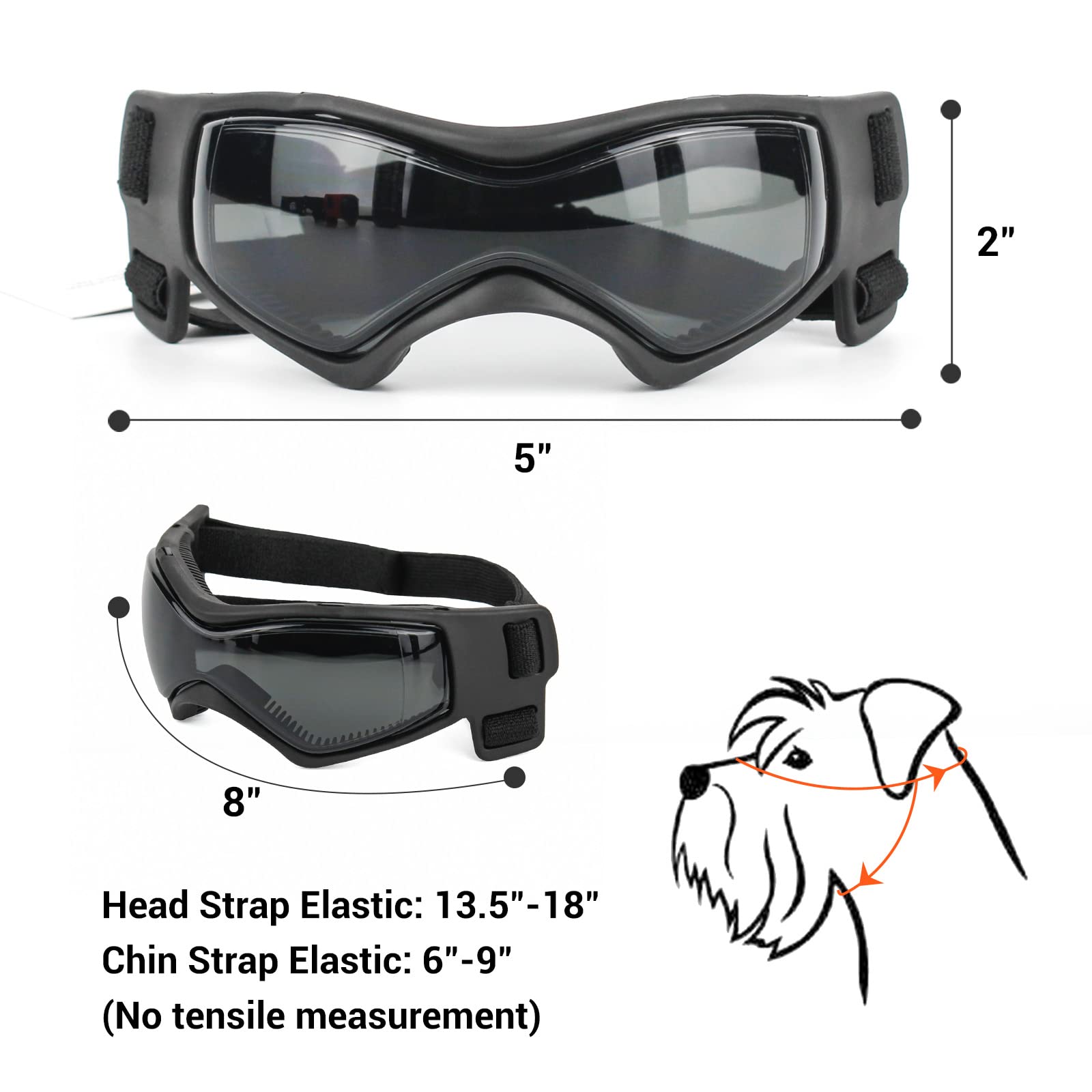 PETLESO dog goggles adjustable straps ensure secure fit for medium dogs