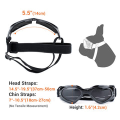 Petleso goggles ultrahard lenses provide impact resistance.