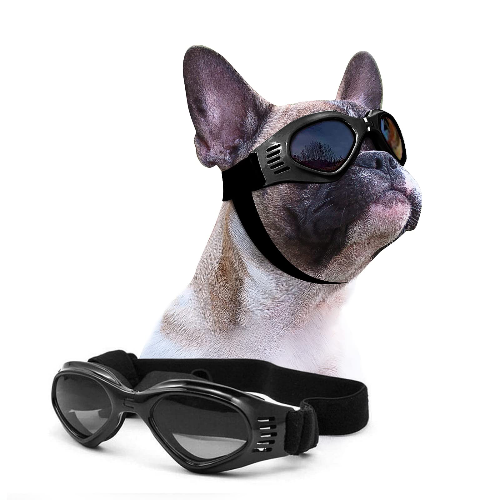 Petleso dog goggles with UV protection for outdoor adventures.