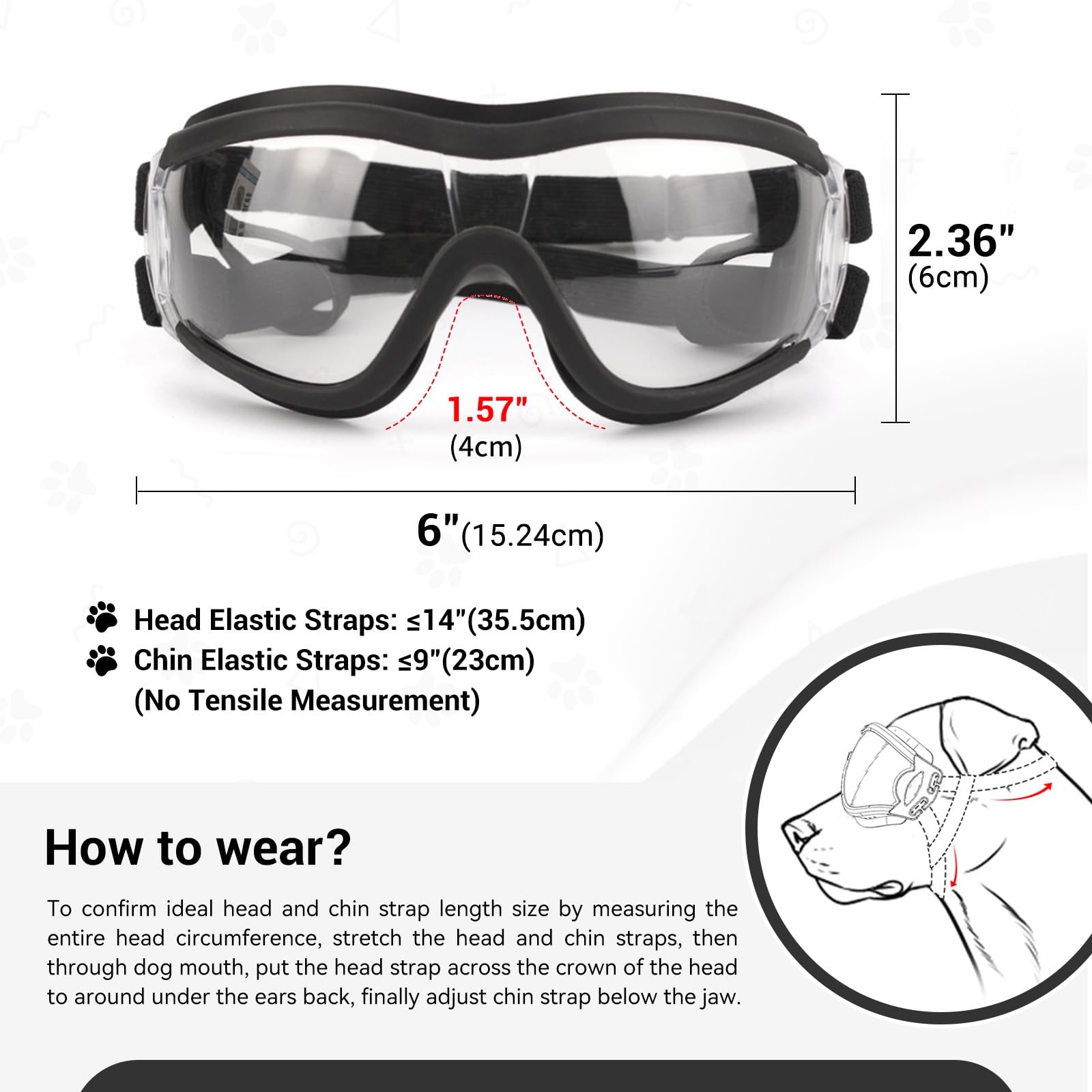 PETLESO dog goggles on a medium-large dog during outdoor use