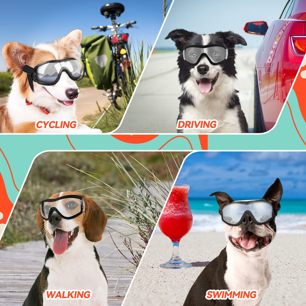 PETLESO dog goggles soft PVC frame for lightweight comfort