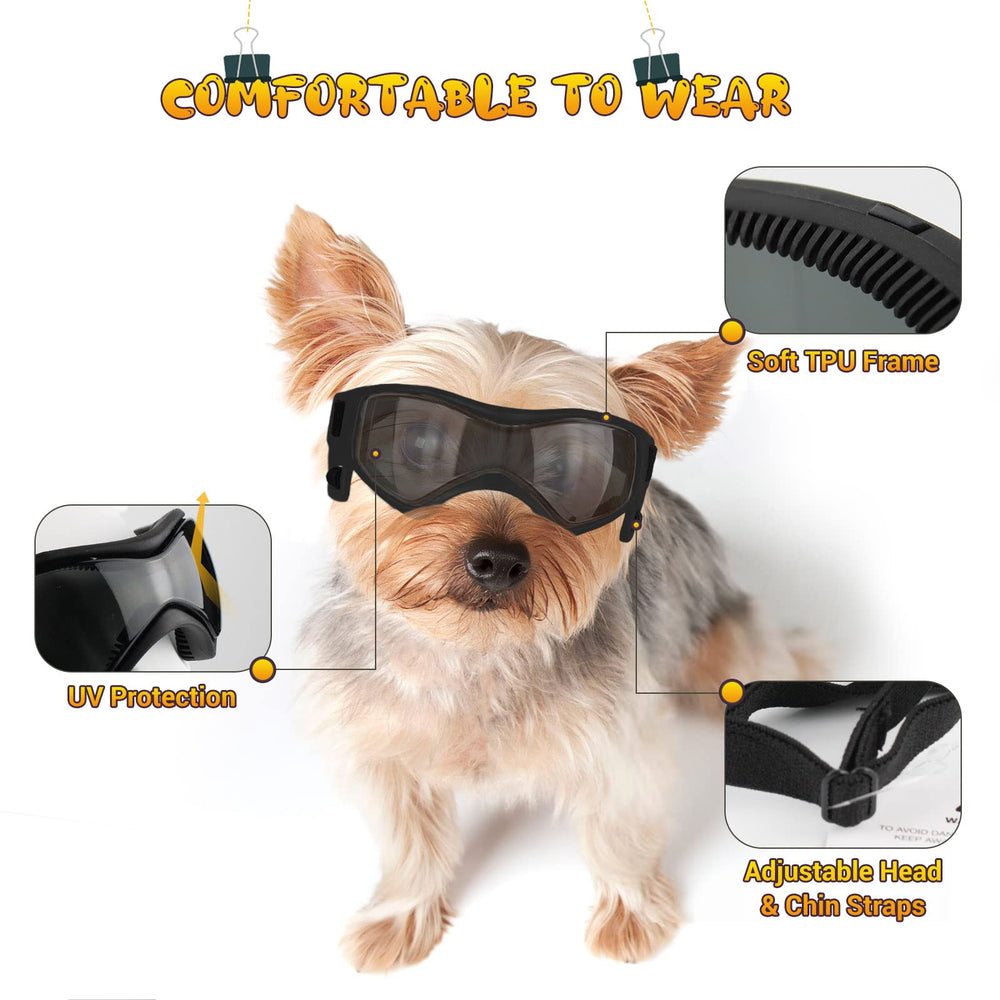PETLESO dog goggles UV-protection polycarbonate lenses shield eyes on sunny days