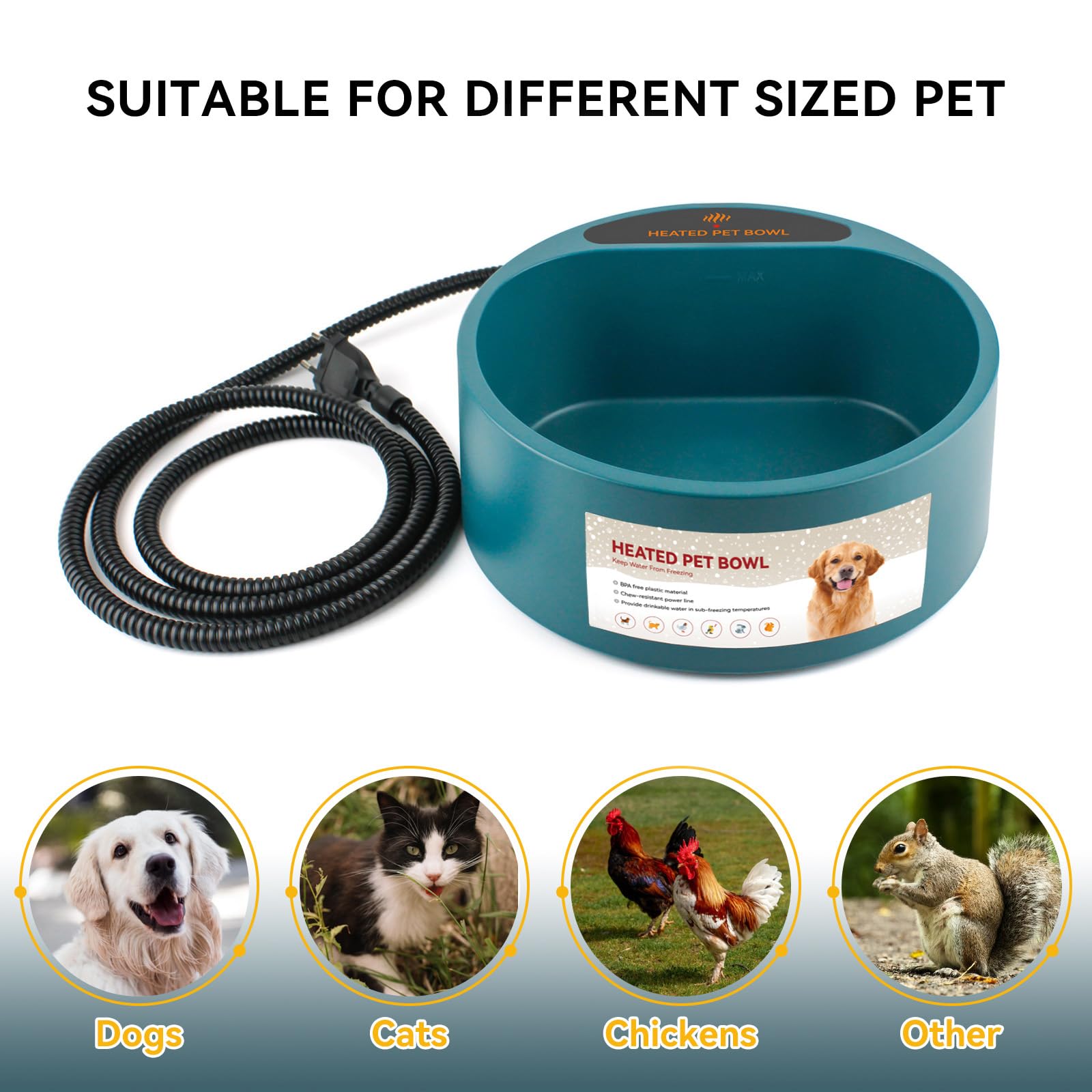 PETLESO steel chew-proof cord image highlights durability for gnaw-prone pets.