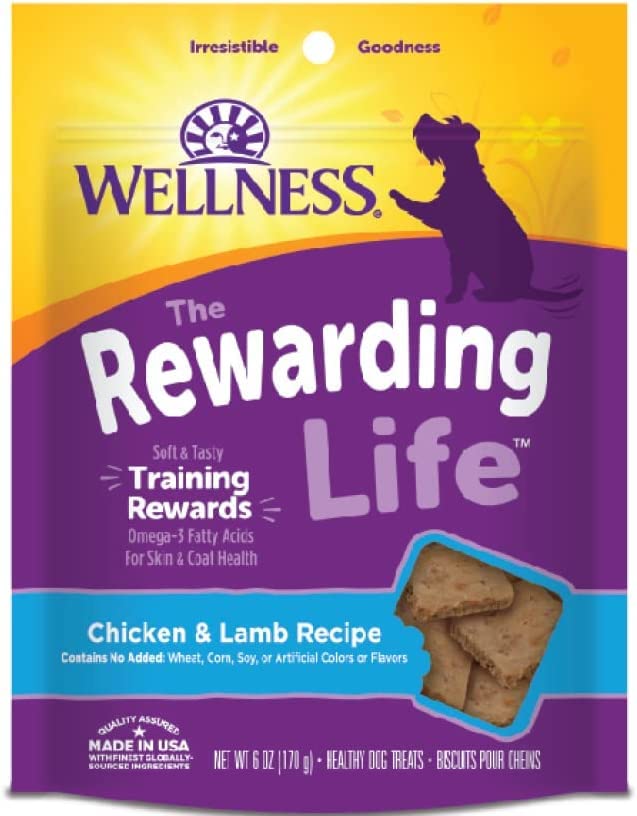 Petlewa Wellness-Wellbites 6 oz bag close-up, convenient daily rewards for dogs.