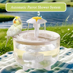 Petlex Bird Bath cyclic filtration keeps water clean and fresh for birds.