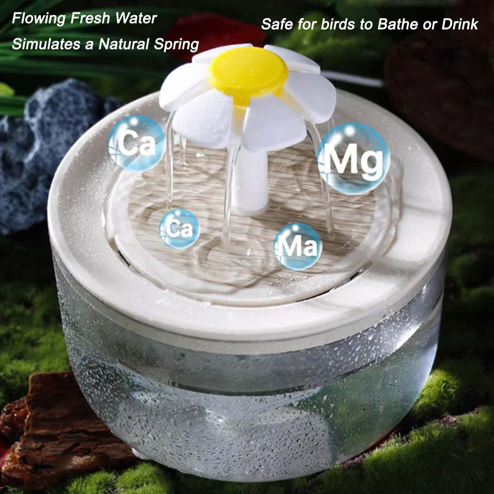 Petlex Bird Bath low-noise operation ensures a calm bathing environment.