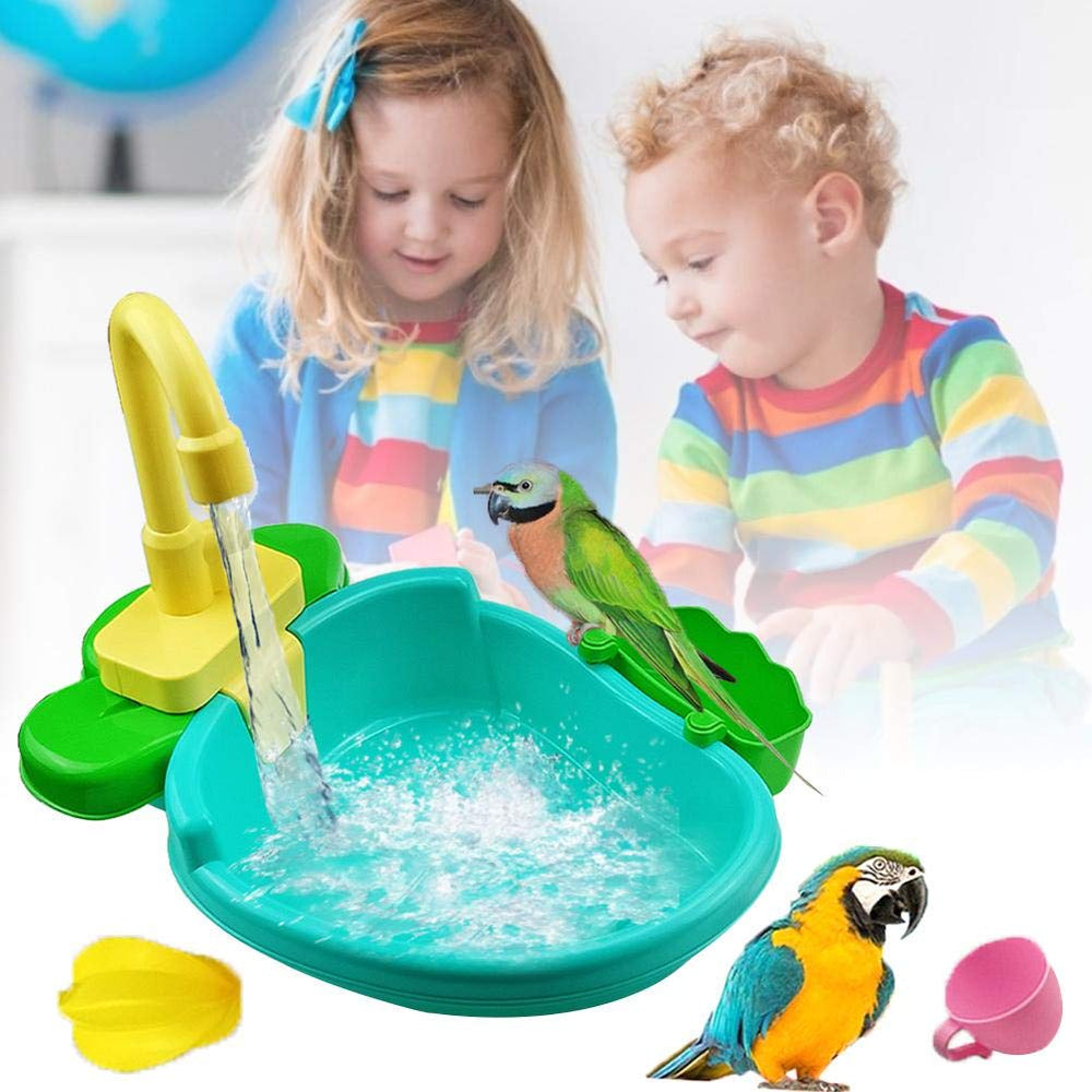 Petlex bird bath toy accessories add fun during every wash