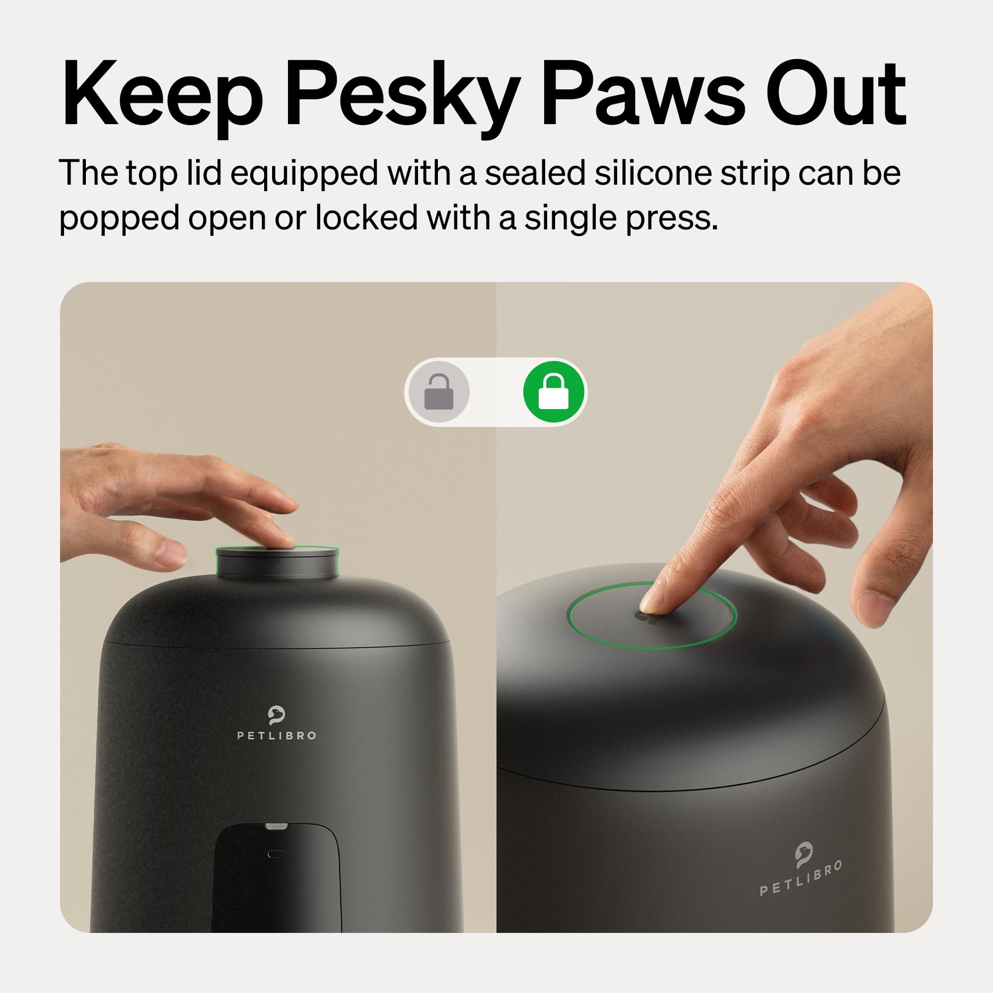 PETLIBRO Air cordless feeder shows easy portioned dispensing