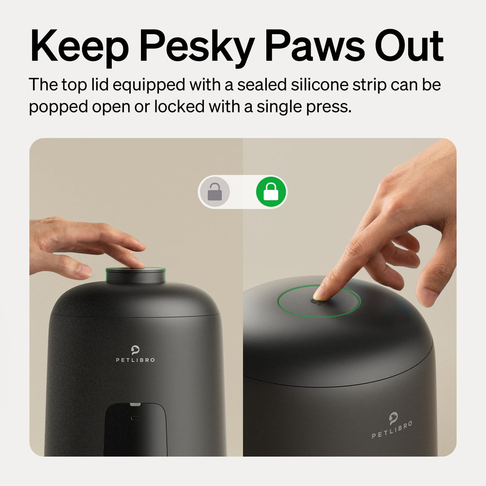 PETLIBRO Air cordless feeder shows easy portioned dispensing