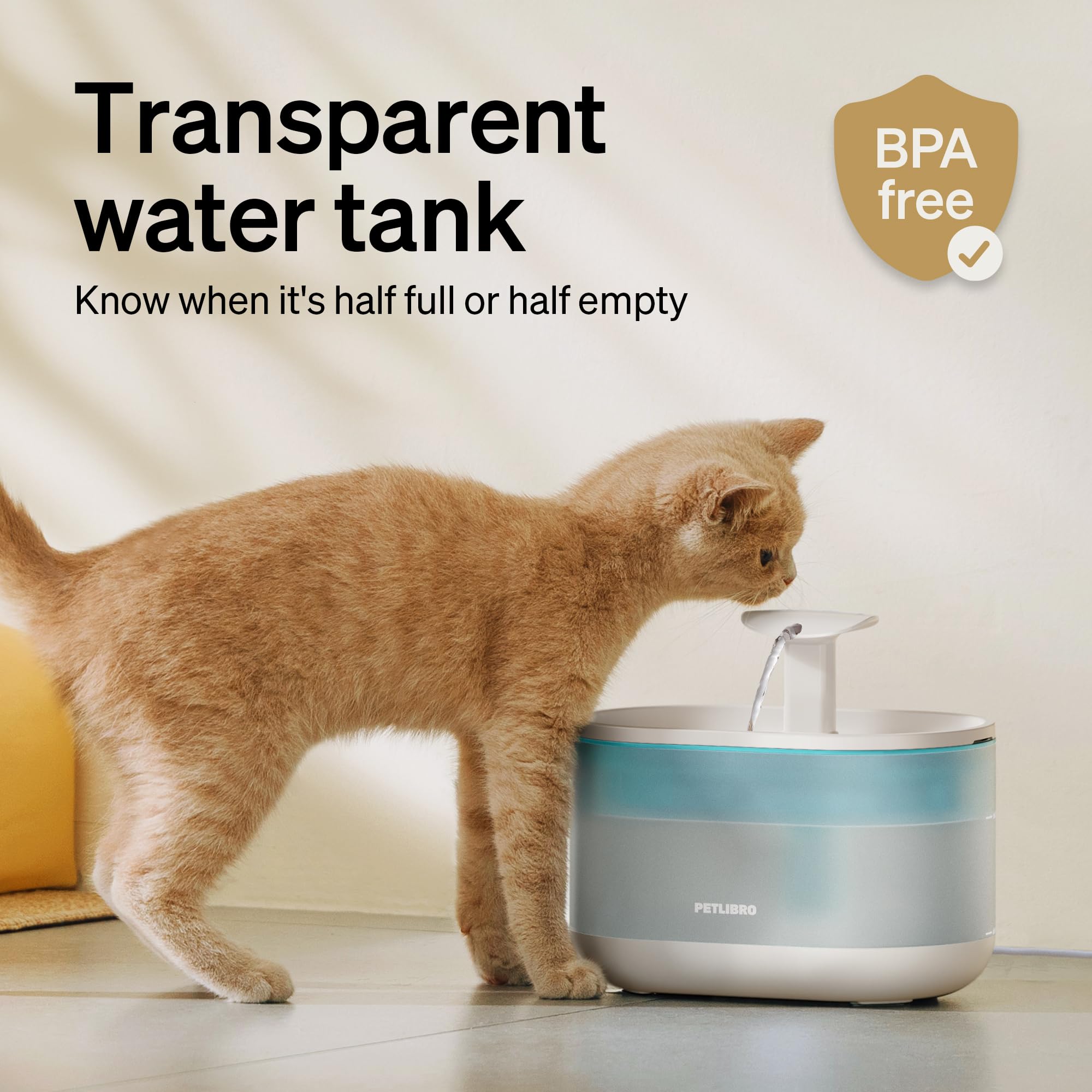 PETLIBRO cat fountain large-capacity-reservoir keeps pets hydrated between refills.