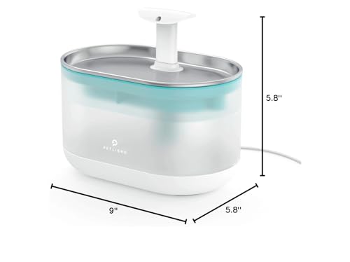 PETLIBRO Cat Water Fountain easy-clean design with dishwasher-safe stainless-steel top.
