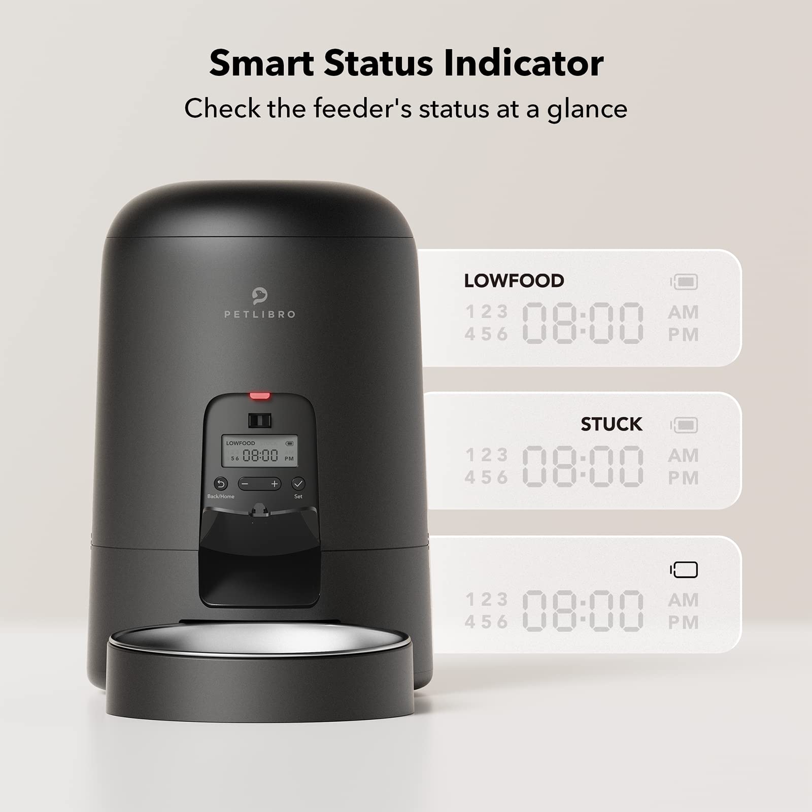 PETLIBRO in-use automatic feeder in action for busy households.
