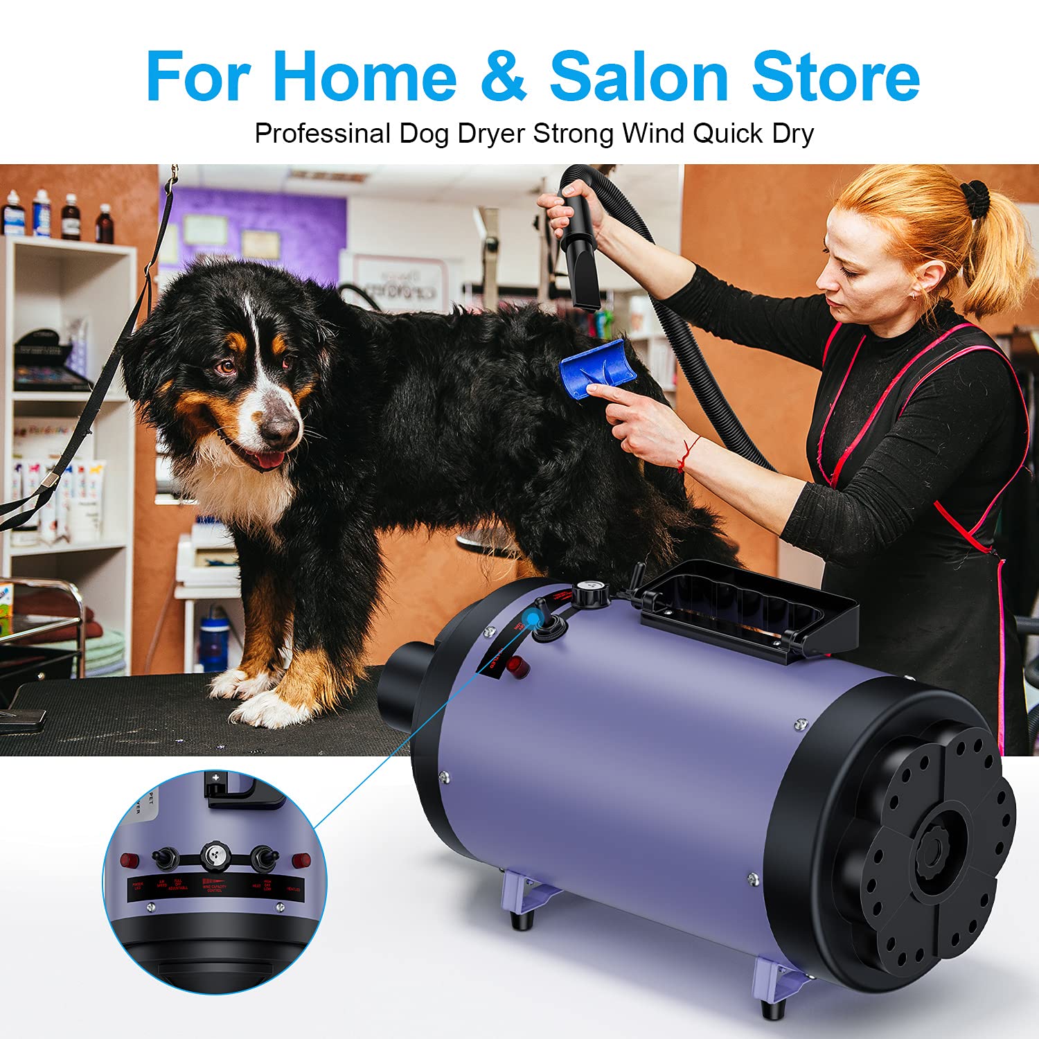 PetLife dog dryer hose extended enables flexible grooming spaces and longer reach.