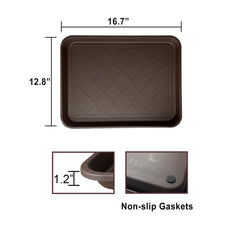 PetLike boot tray with a high rim contains splashes and mud.