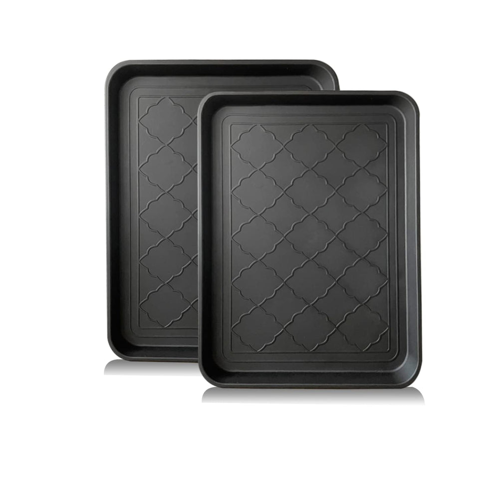 PetLike boot tray entryway keeps boots tidy and mud at bay.