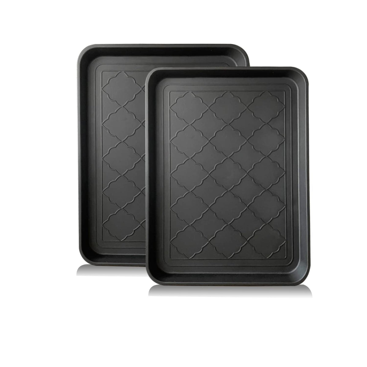 PetLike boot tray entryway keeps boots tidy and mud at bay.