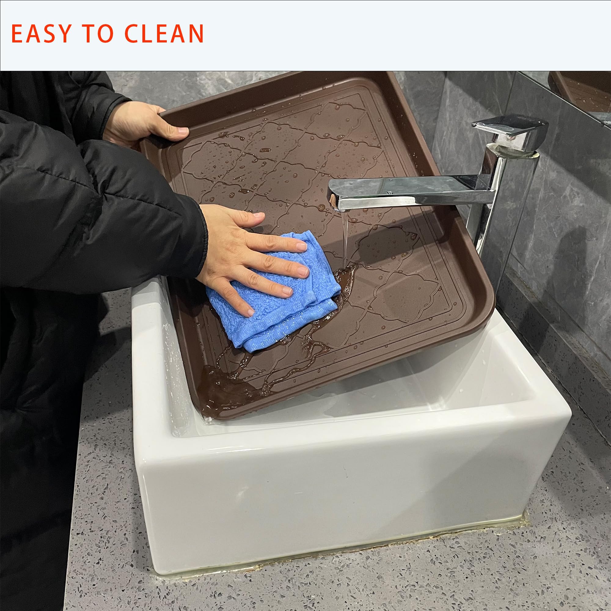 PetLike boot tray doubles as a pet feeding mat.