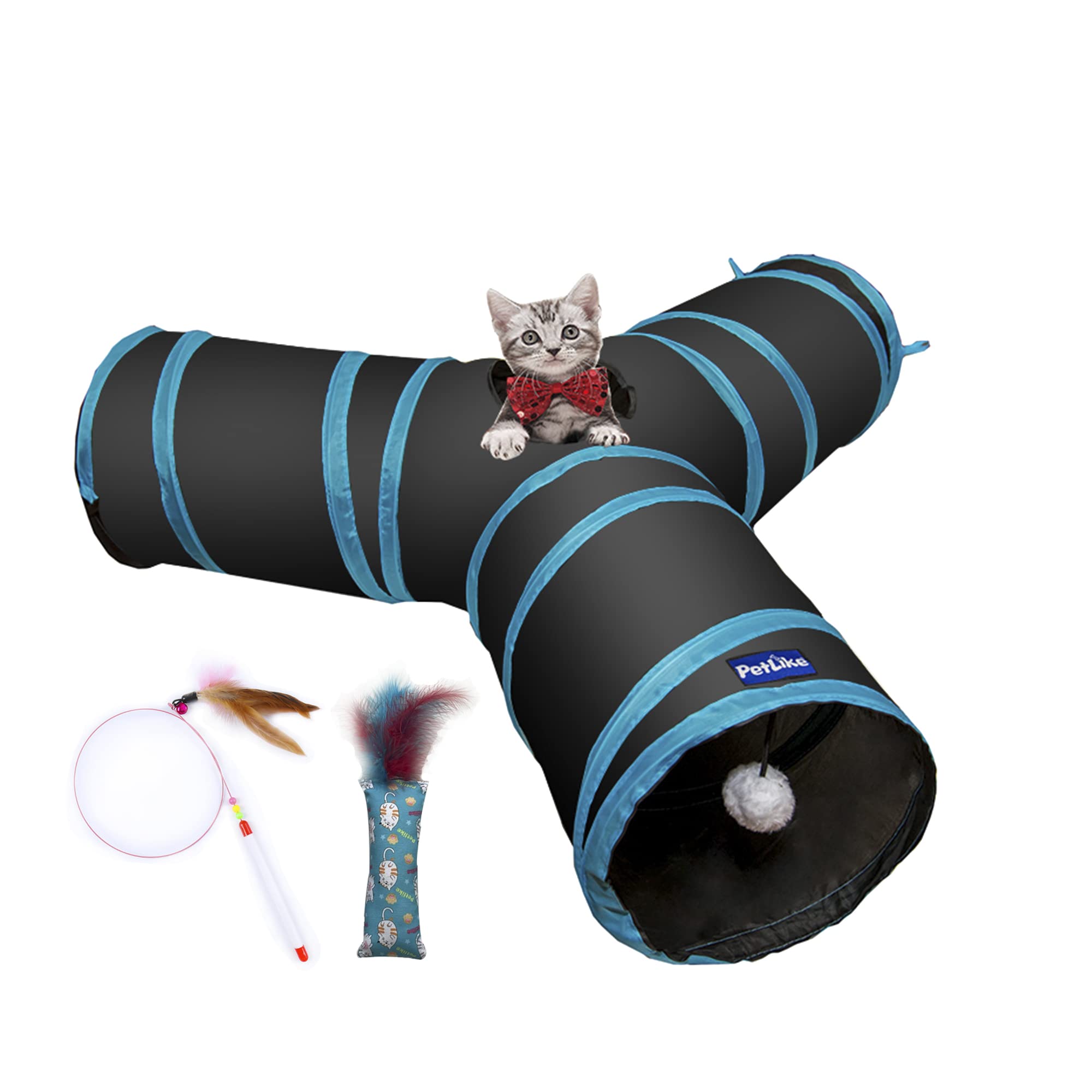 PetLike Cat Tunnel hideaway for cats and small pets in cozy space.