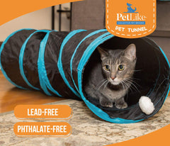 PetLike S Way cat tunnel ball feature invites swat-and-chase play and interactive training.