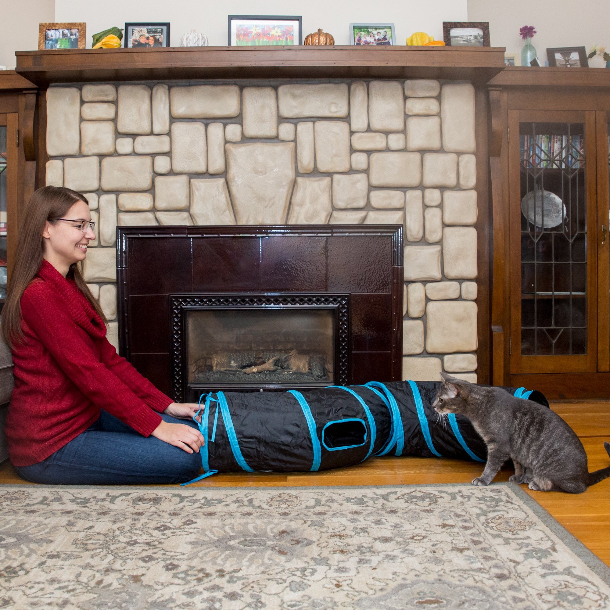 PetLike S Way cat tunnel peekaboo holes create surprising entrances for curious cats.