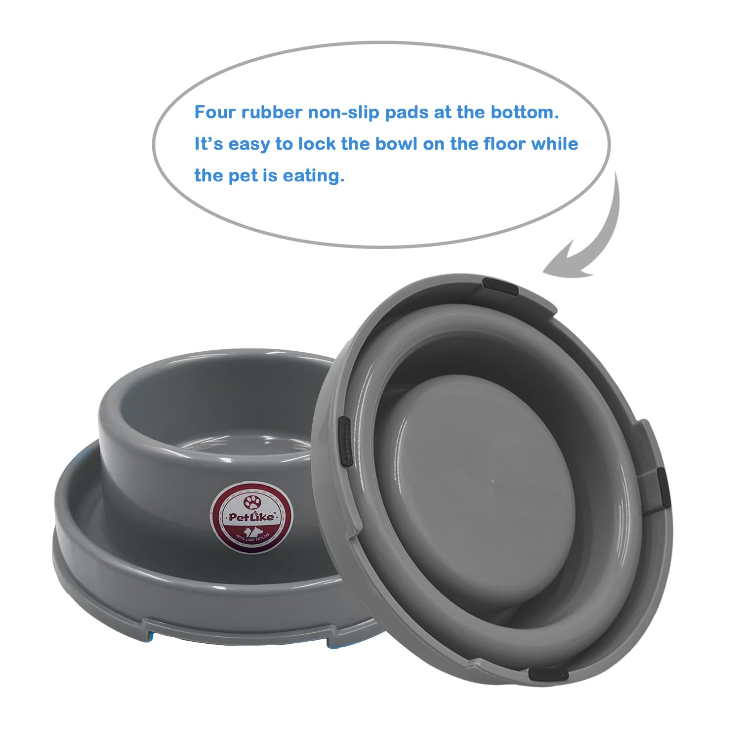 PetLike safety-materials bowl uses FDA-approved PP; phthalate- and lead-free.