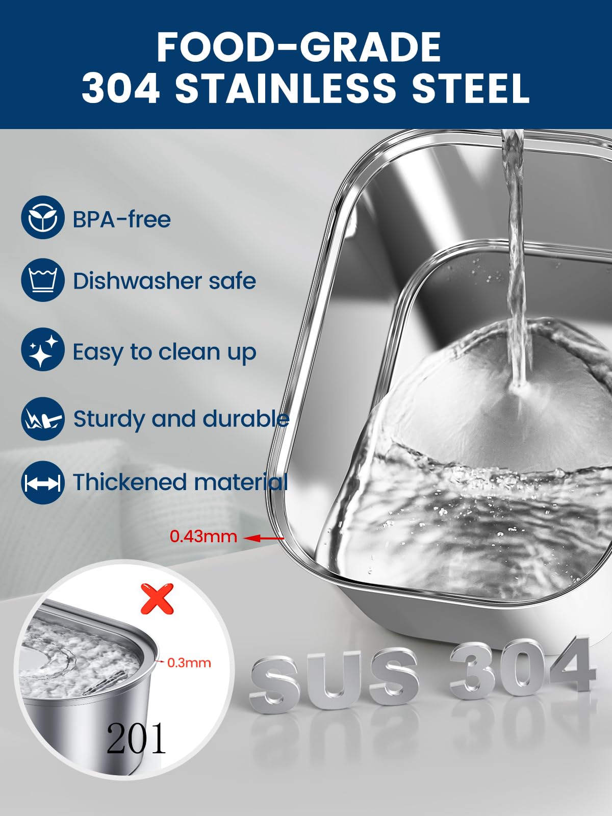 Petlipo 6-layer filter; removes impurities to improve water taste.