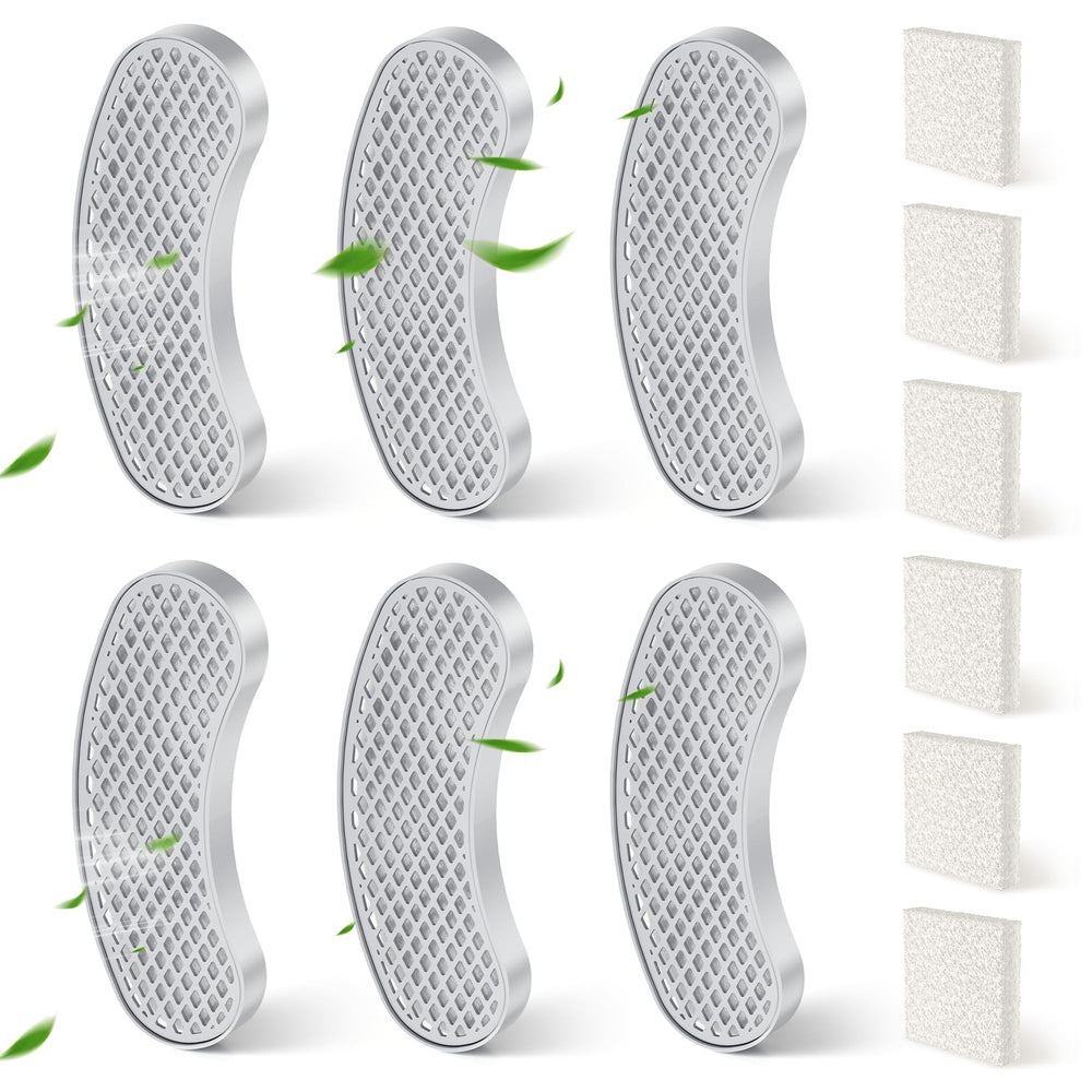 Petlipo filter replacement 6pc set for cleaner, fresher pet drinking water.