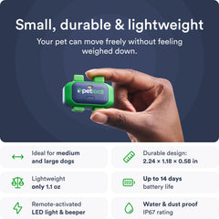 PETLOC8 dog GPS tracker app access shows location on iOS and Android