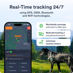 PETLOC8 dog GPS tracker collar-compatible fit for most collars