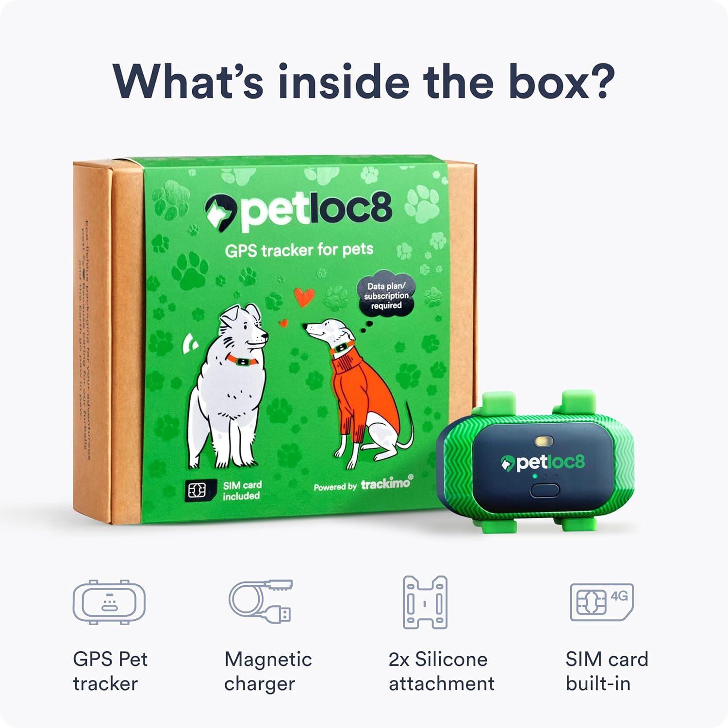 PetLoc8 global coverage visual emphasizes tracking from anywhere worldwide.