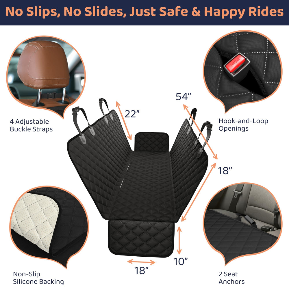 Petloox car seat cover side flaps shield doors from scratches and spills