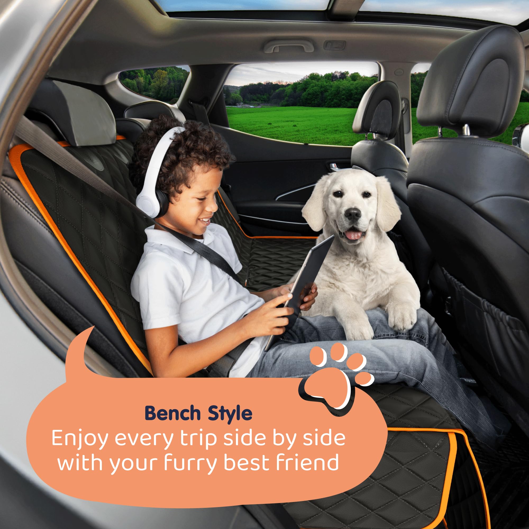 Petloox easy-install seat cover fits most vehicles in minutes